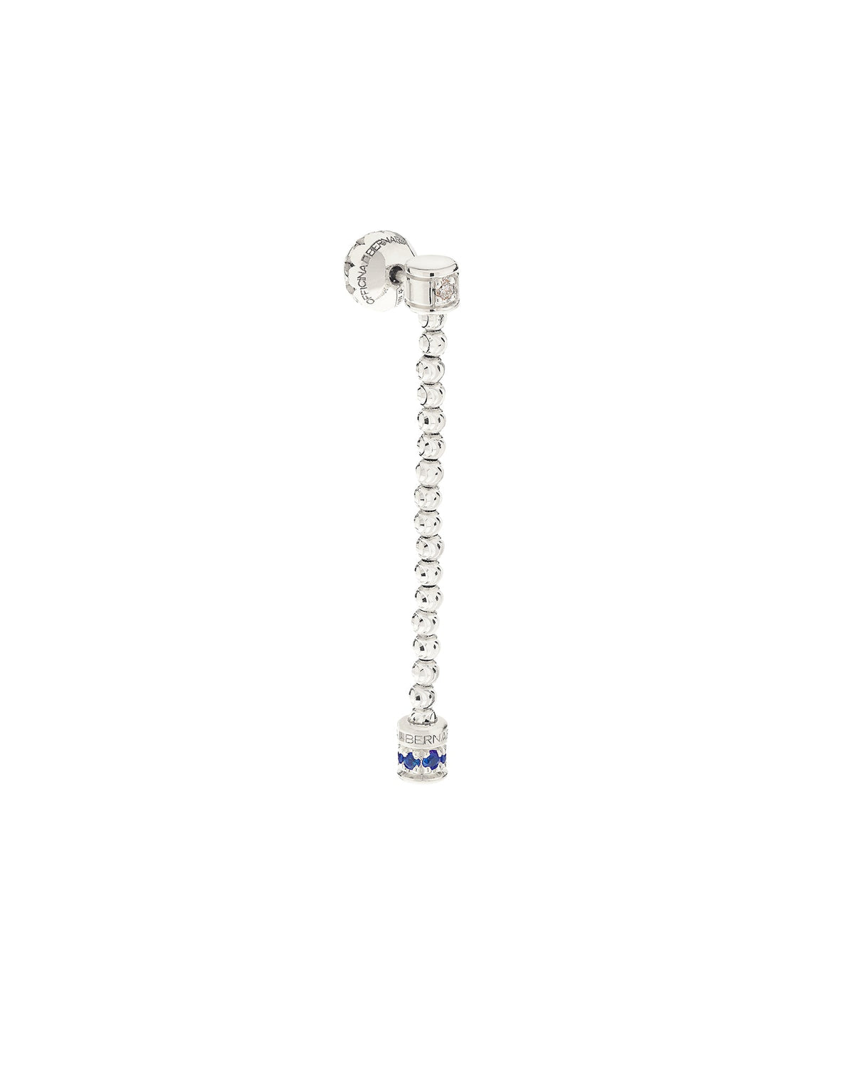 Moon Earrings in 18kt White Gold and Sapphires