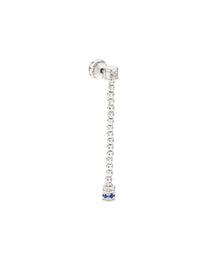 Moon Earrings in 18kt White Gold and Sapphires