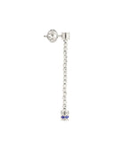 Moon Earrings in 18kt White Gold and Sapphires