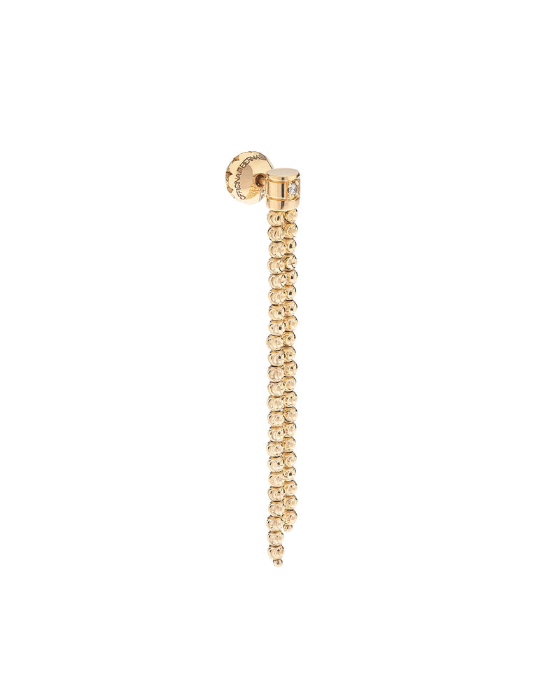 Moon 2 row earrings in 18kt gold