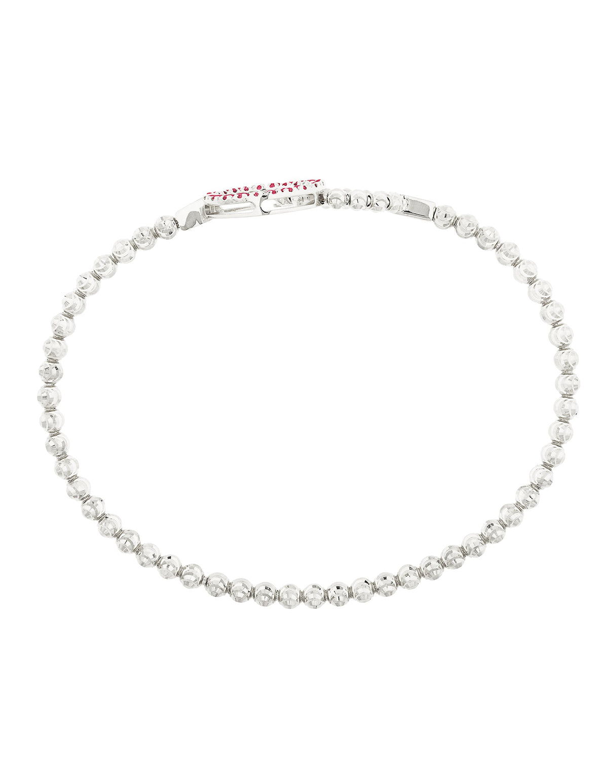 Moon Eden Bracelet in 18kt White Gold and Rubies