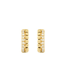 Moon Eden Hoop Earrings in 18kt Gold and Diamonds