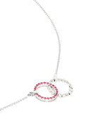 Moon Eden Necklace in 18kt White Gold and Rubies