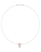 Moon Eden Pendant Necklace in 18kt White Gold and Rubies