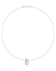 Moon Eden Pendant Necklace in 18kt White Gold and Rubies