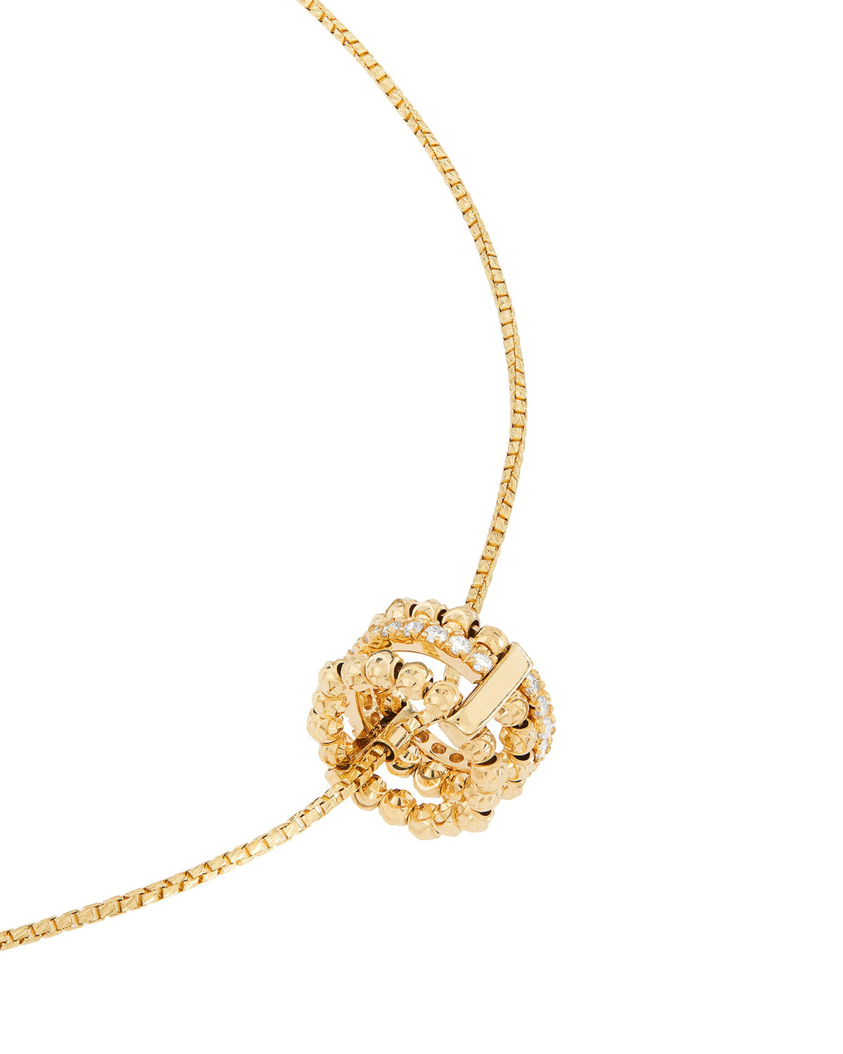 Moon Eden Pendant Necklace in 18kt Gold and Diamonds