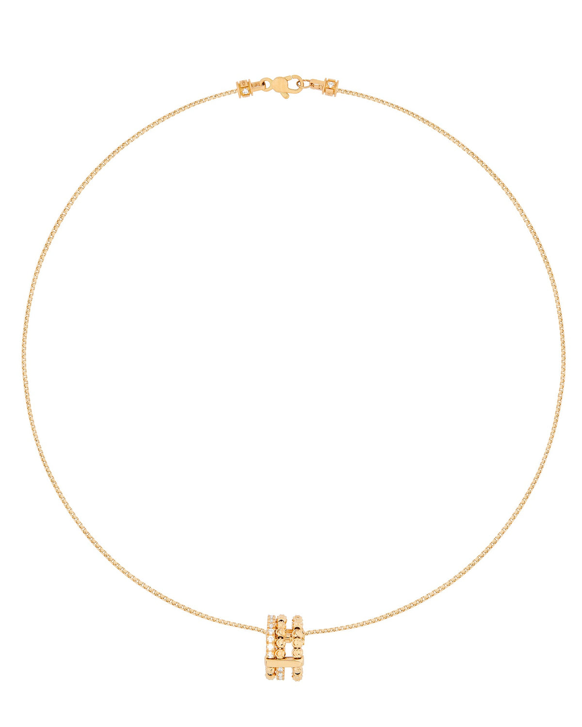 Moon Eden Pendant Necklace in 18kt Gold and Diamonds
