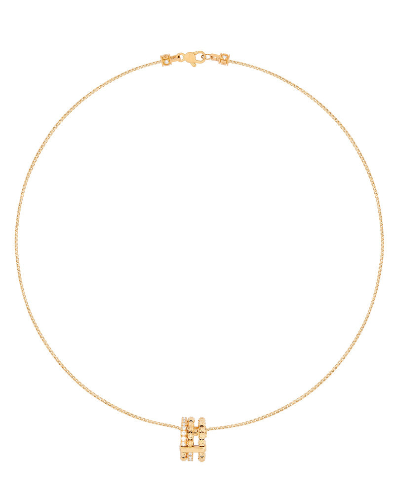 Moon Eden Pendant Necklace in 18kt Gold and Diamonds