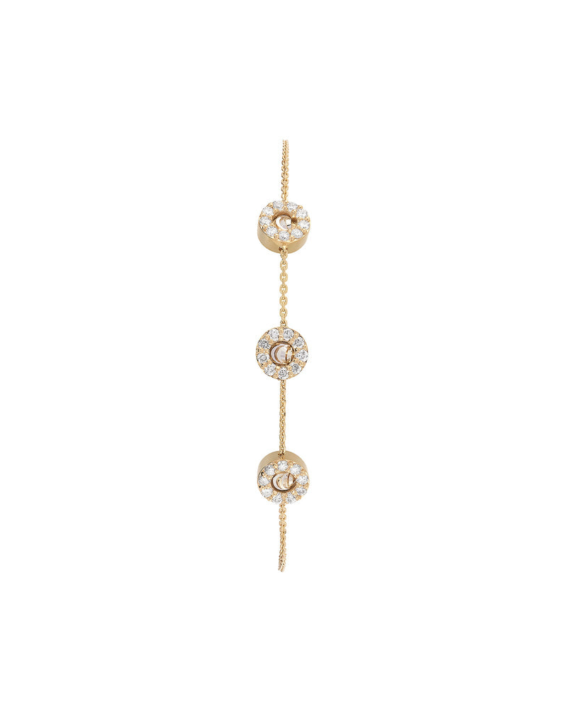 Moon Grace Bracelet in 18kt Gold and Diamonds