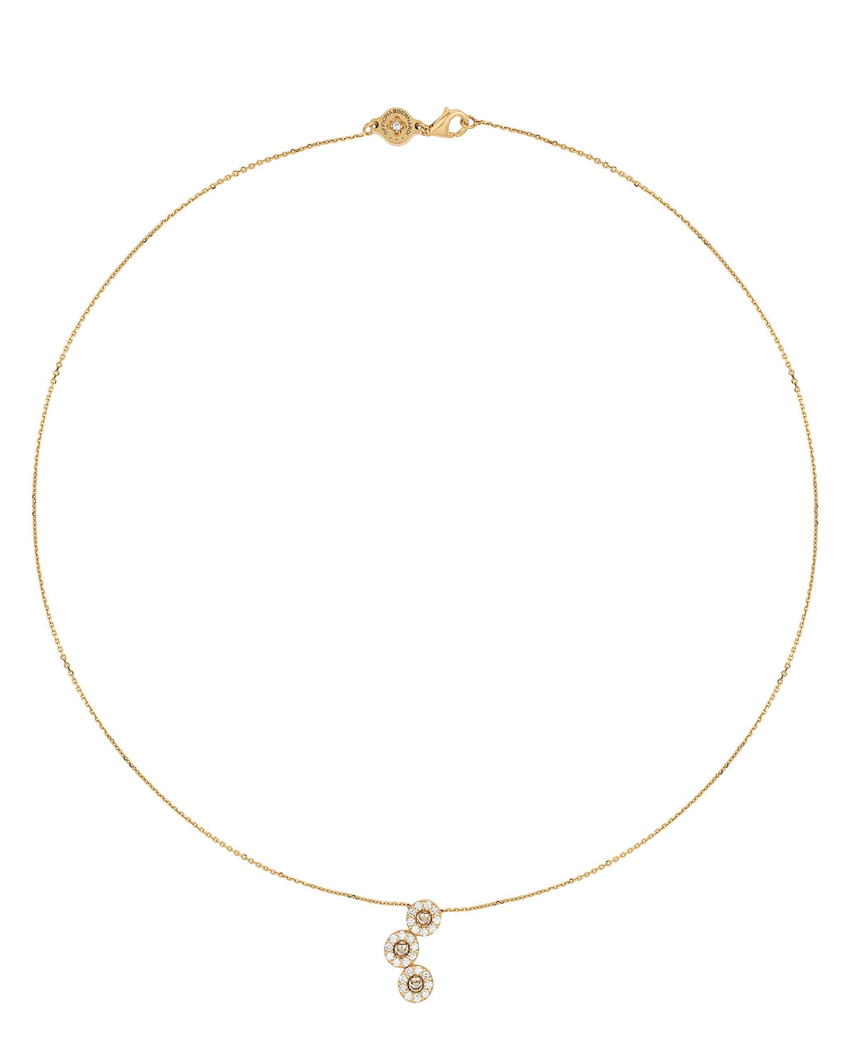 Moon Grace Necklace in 18kt Gold and Diamonds