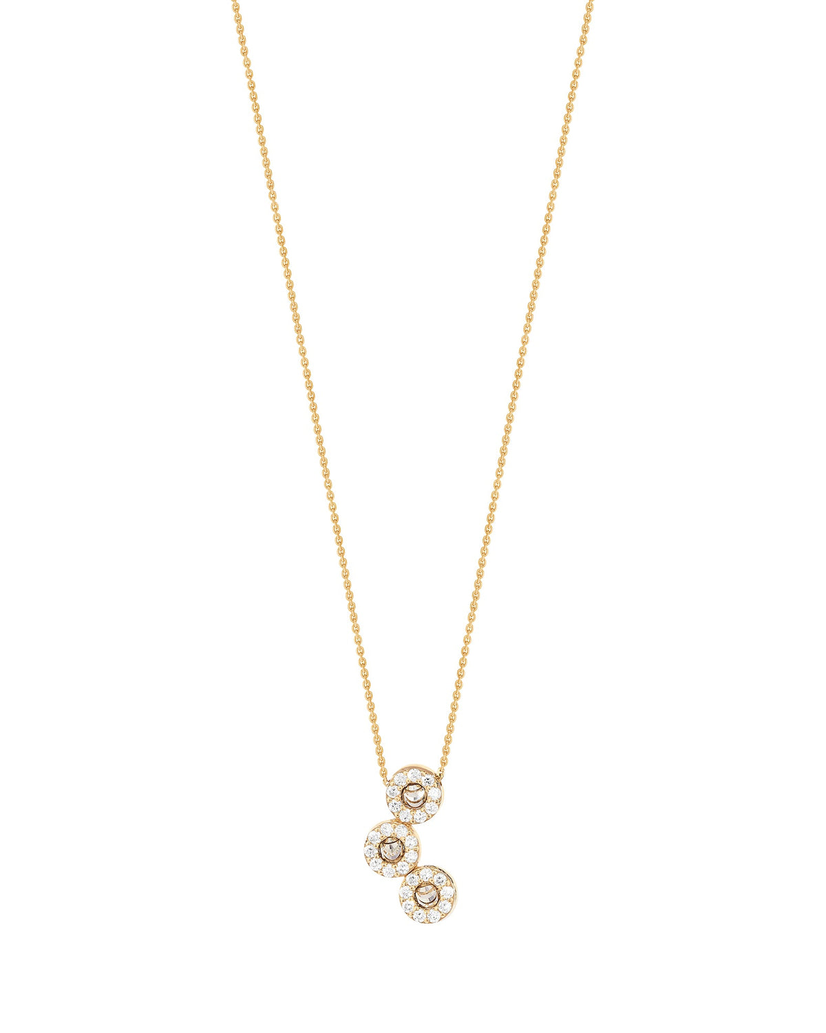 Moon Grace Necklace in 18kt Gold and Diamonds