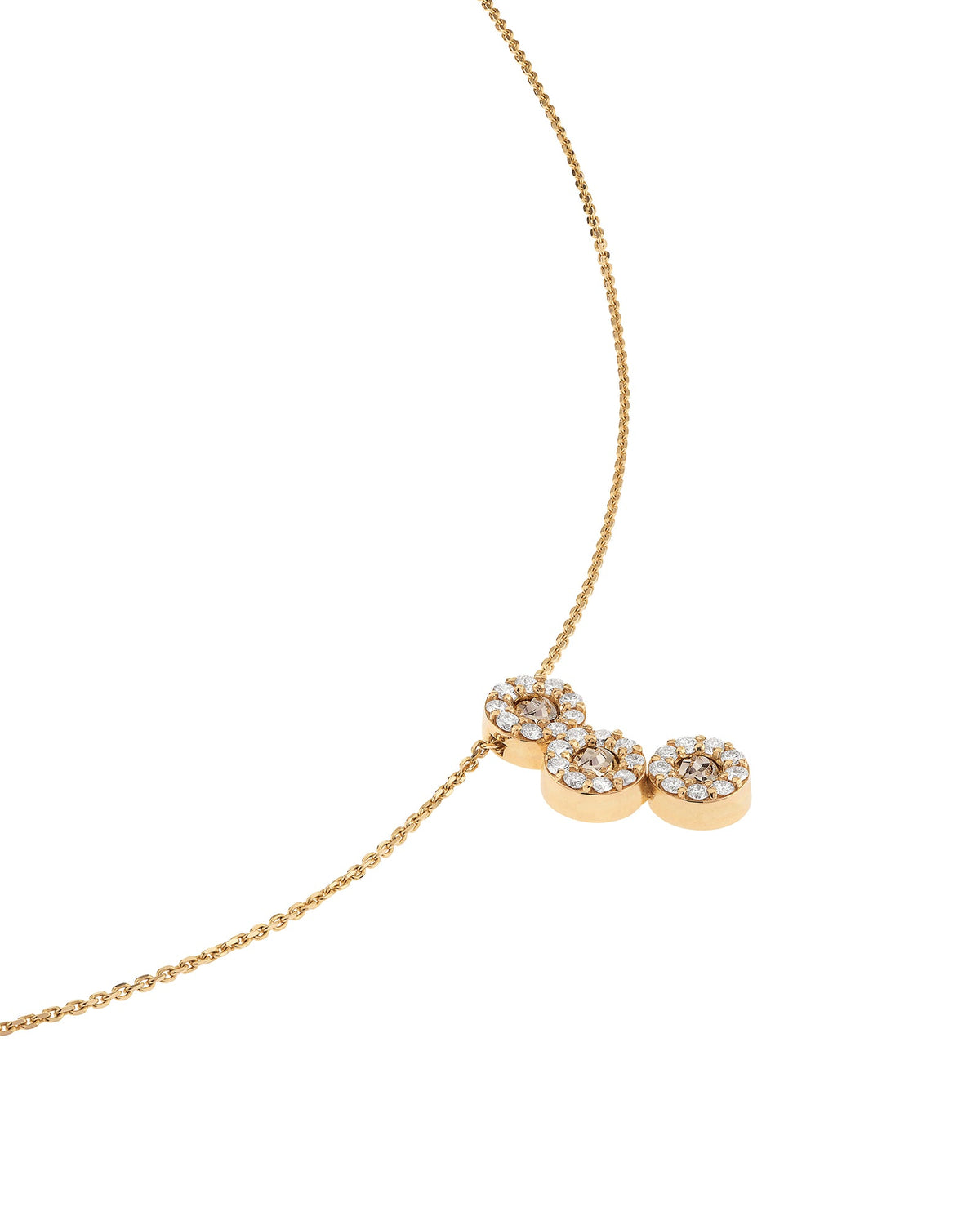 Moon Grace Necklace in 18kt Gold and Diamonds