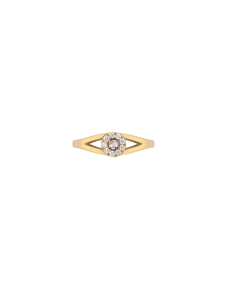 Moon Grace Ring in 18kt Gold and Diamonds