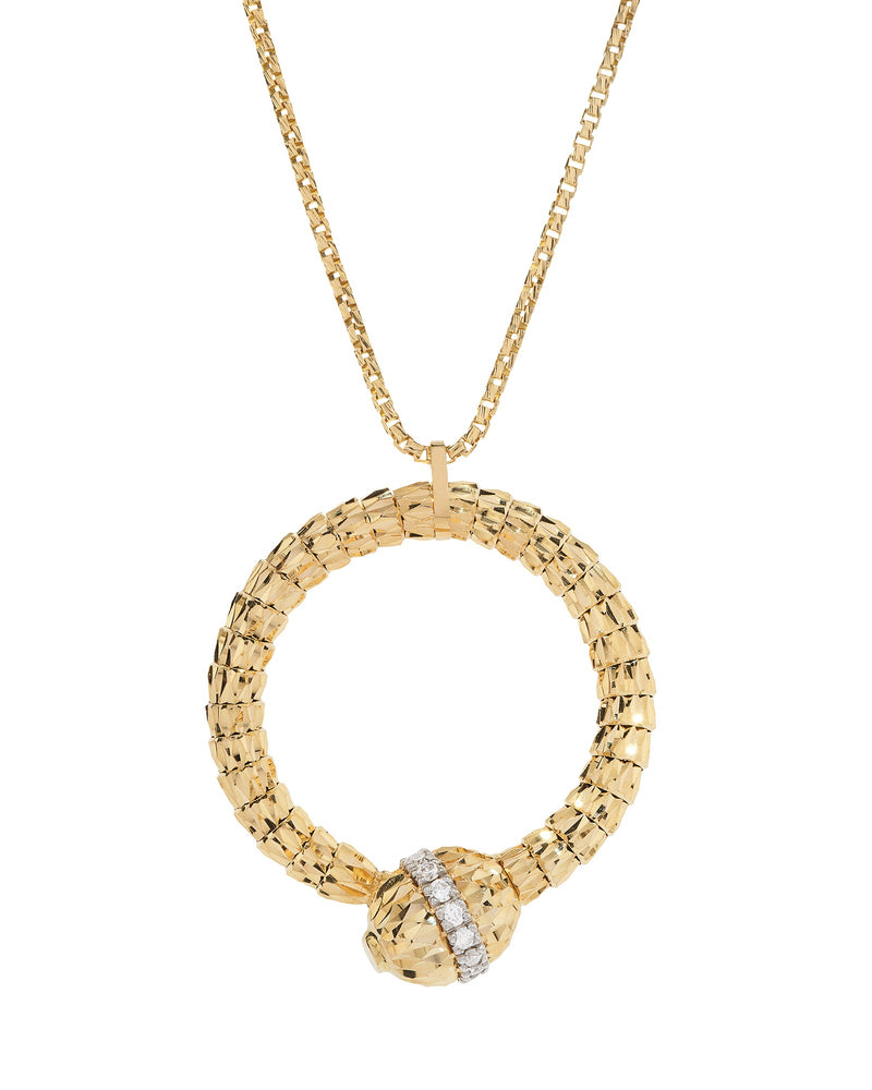 Ophidia Pendant Necklace in 18kt Gold and Diamonds