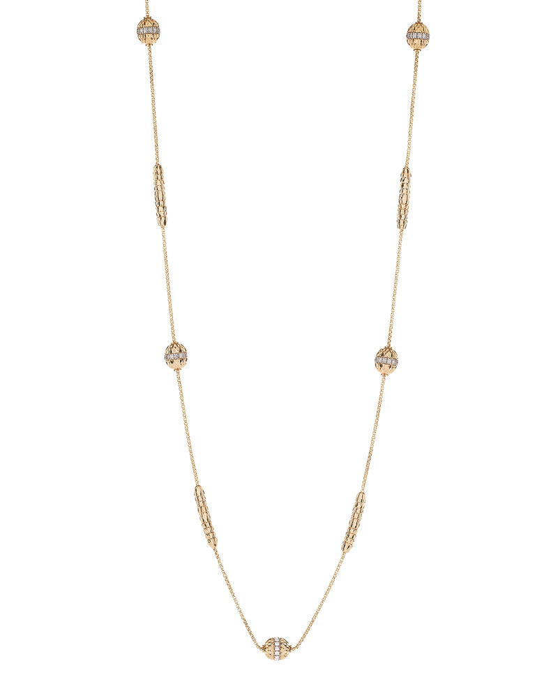 Ophidia Station Necklace in 18kt Gold and Diamonds