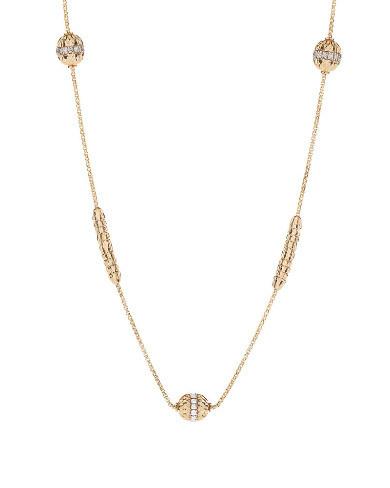 Ophidia Station Necklace in 18kt Gold and Diamonds
