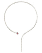 Ophidia Y Necklace in 18kt White Gold and Rubies