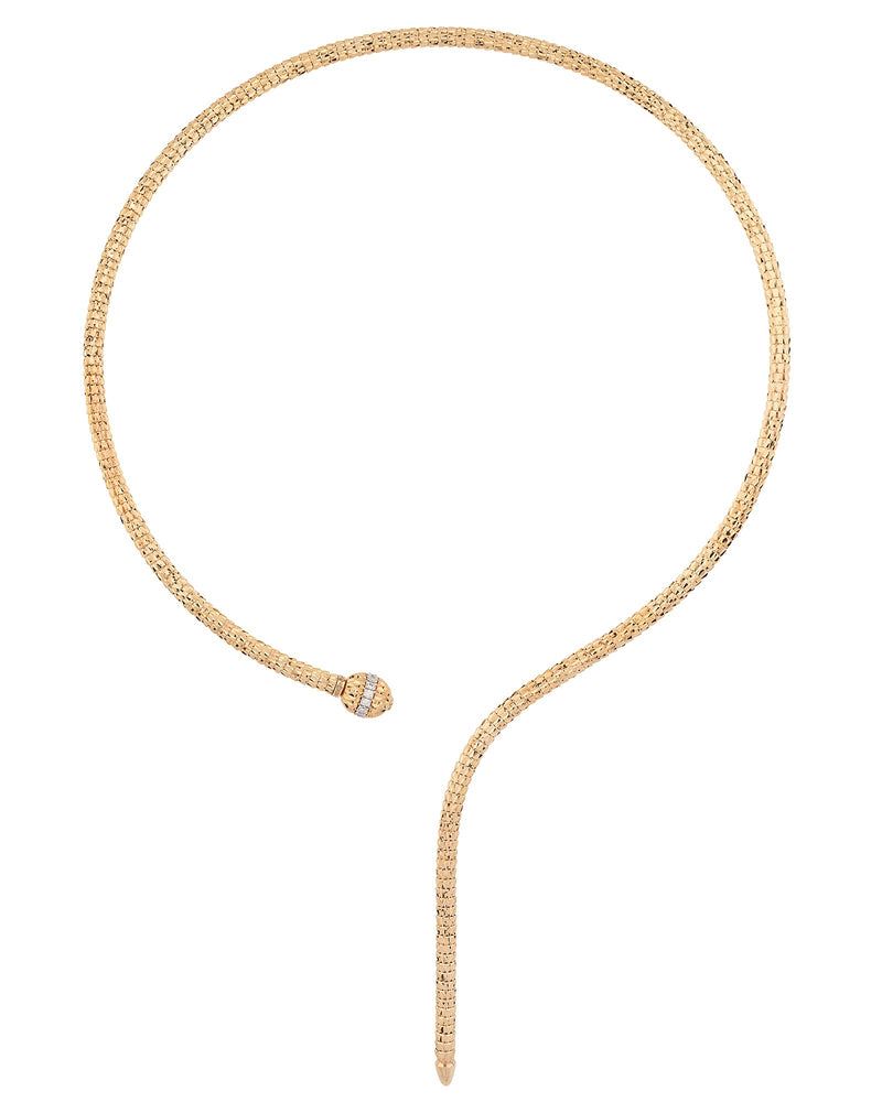 Ophidia Y Necklace in 18kt Gold and Diamonds