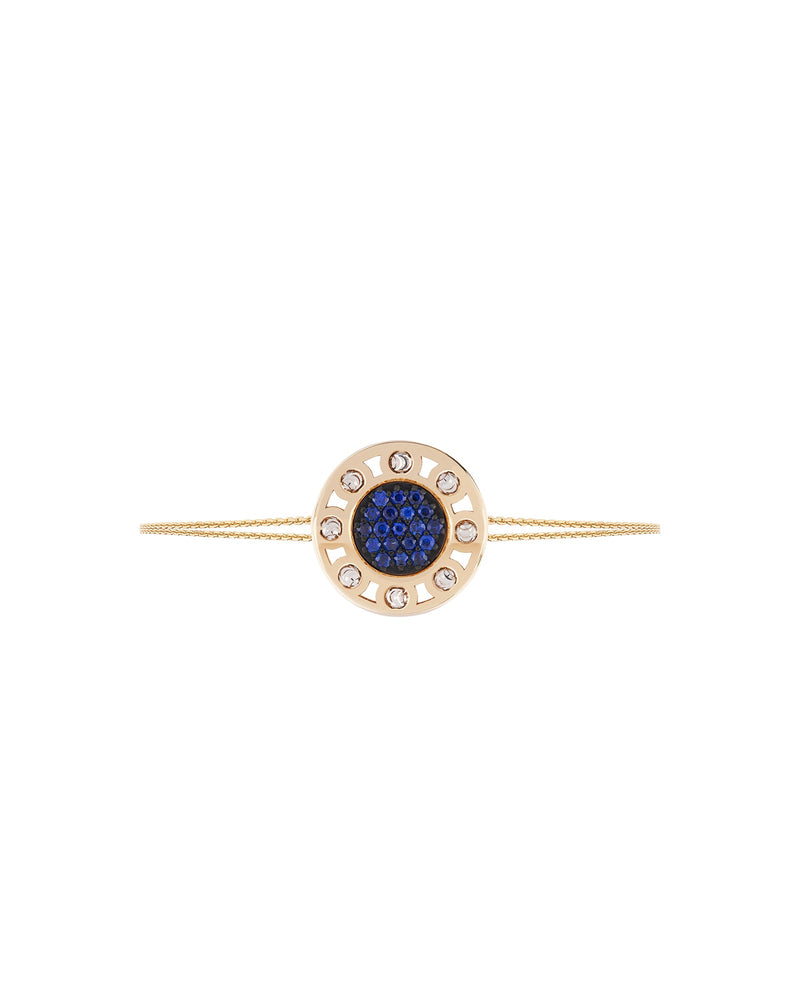 Senzatempo Small Bracelet in 18kt Gold and Sapphires