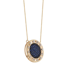 Senzatempo Large Necklace in 18kt Gold and Sapphires