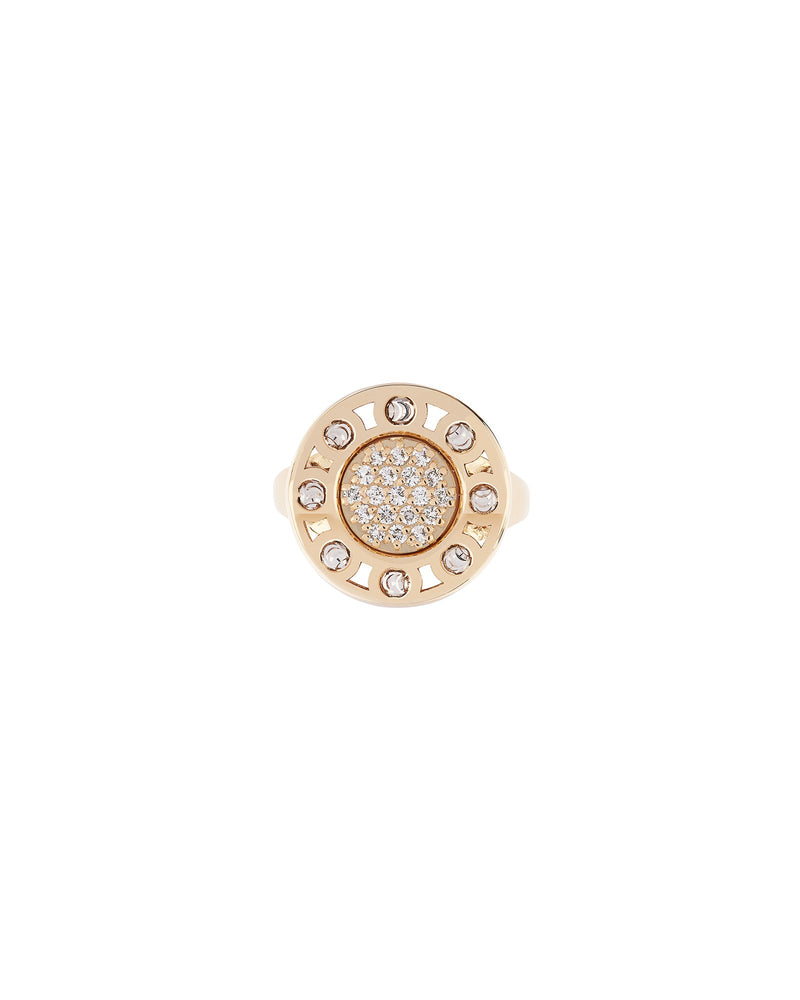 Senzatempo Small Ring in 18kt Gold and Diamonds